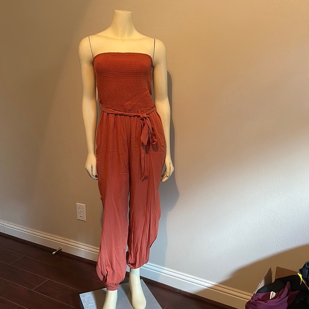 Jumpsuit burnt orange medium nwt